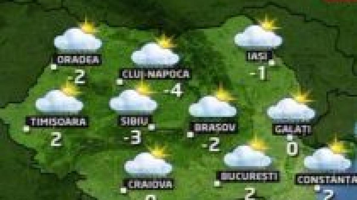 Prognoza meteo pentru marţi, 10 februarie
