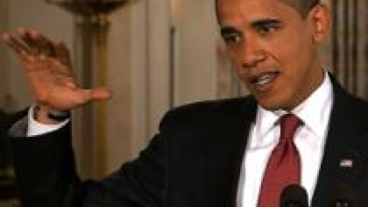 Prima conferinţă de presă a lui Obama: economie şi război

