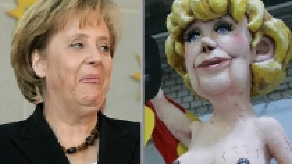 Angela Merkel, în costumul Evei, la un carnaval din Germania (FOTO)