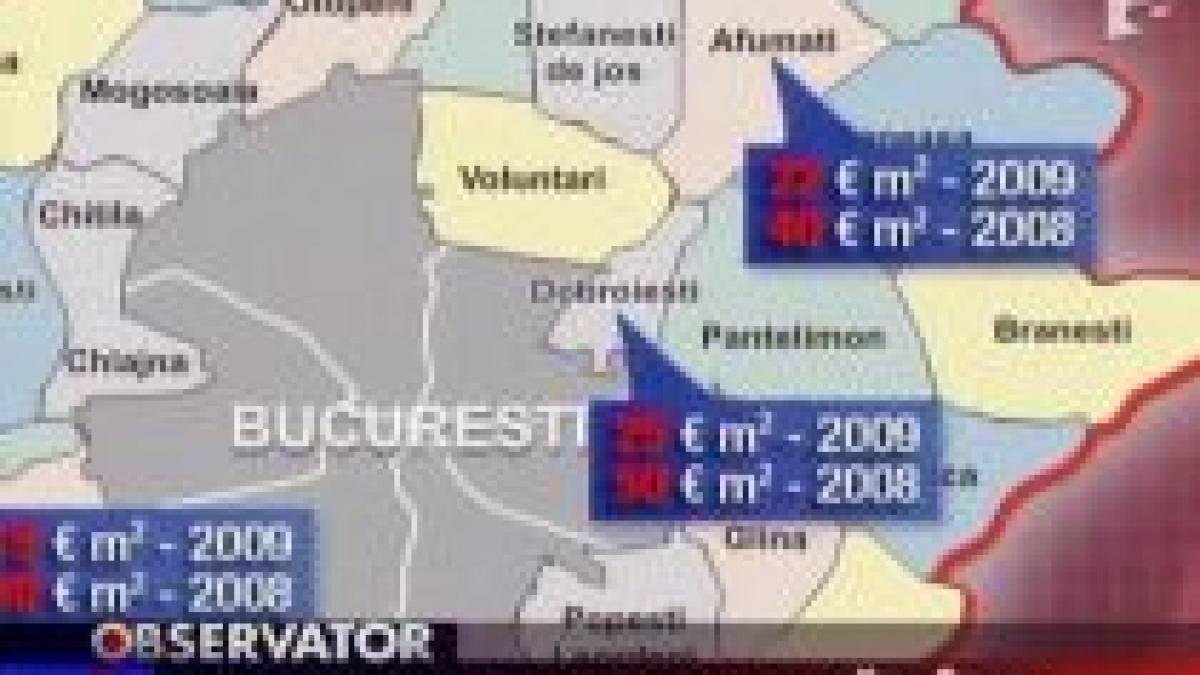 Preţurile terenurilor din Bucureşti au scăzut cu 30 de procente