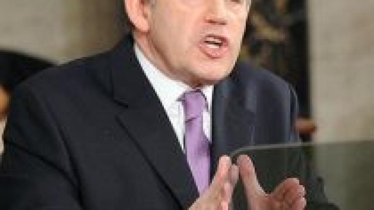 Gordon Brown cere Congresului SUA să ajute la salvarea lumii

