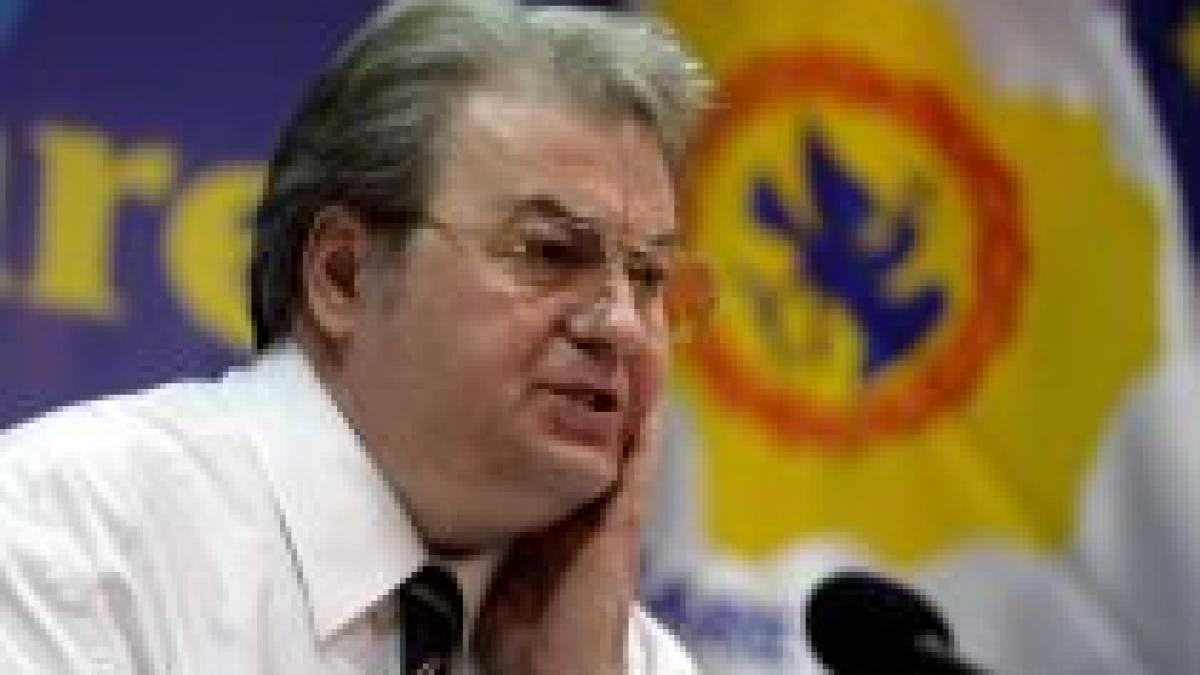 Vadim Tudor, cap de listă al pajurei PRM pentru europarlamentare
