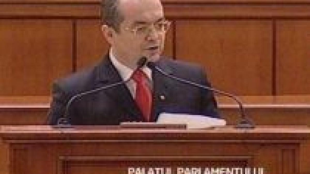 Boc: Guvernul are un program anticriză, adoptat odată cu bugetul