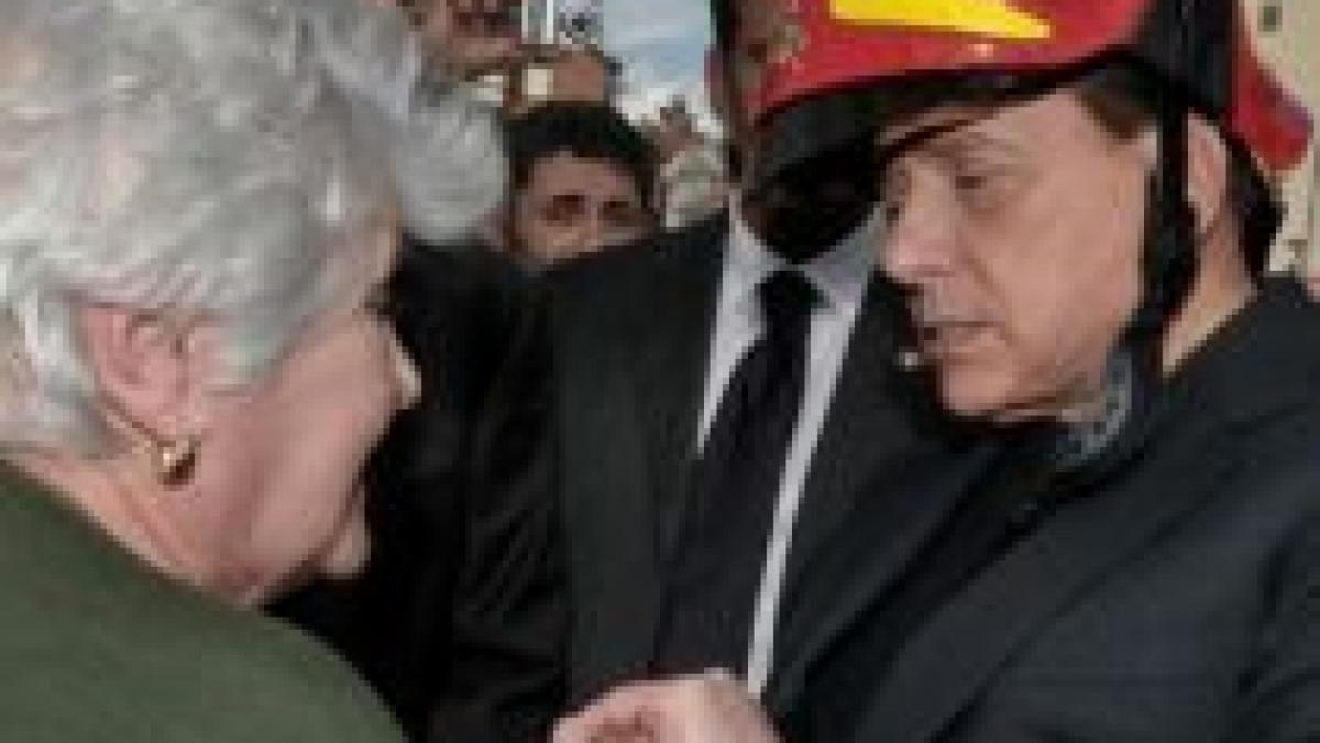 Berlusconi vrea să organizeze summitul G8 în oraşul devastat de cutremur, L'Aquila

