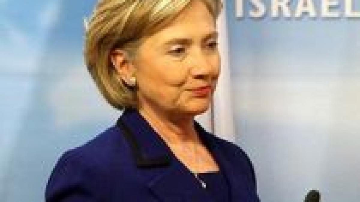 Clinton: Din cauza poziţiei faţă de palestinieni, Israel riscă să piardă sprijinul arab în problema iraniană

