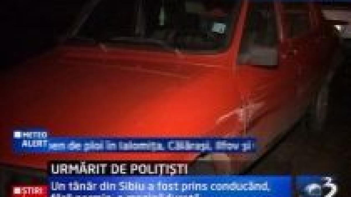 Urmărire ca-n filme la Sibiu. Un tânăr fără permis a furat o maşină şi a lovit alte patru (VIDEO)