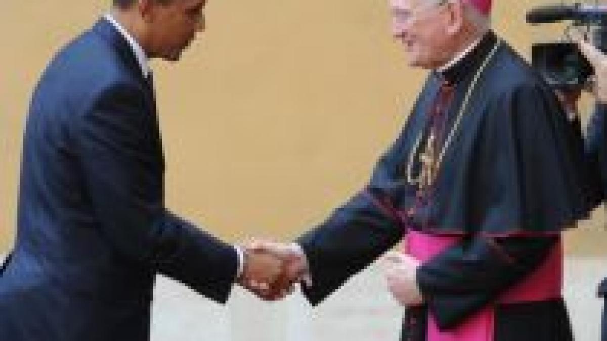 Barack Obama s-a întâlnit pentru prima dată cu Papa Benedict al XVI-lea