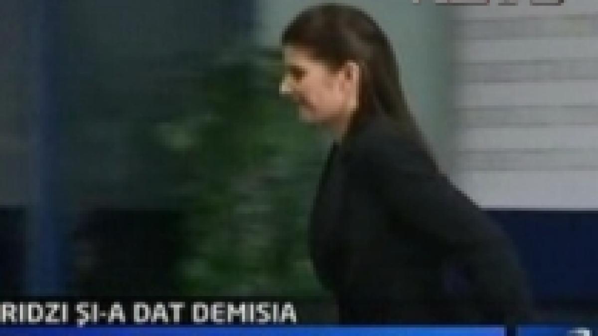 Reacţii la demisia lui Ridzi. PD-L: Este nevionvată. PSD: Trebuia să demisioneze (VIDEO)