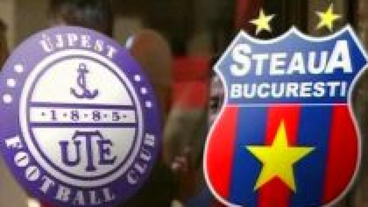 Steaua "dovedeşte" Ujpest la Budapesta cu 2-1, în Europa League. Galeria Stelei evacuată (VIDEO)
