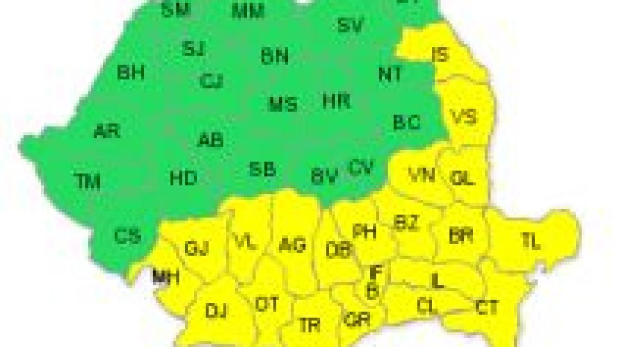 Nouă atenţionare Cod Galben: Caniculă şi vijelii. Vezi prognoza meteo şi zonele vizate (VIDEO)