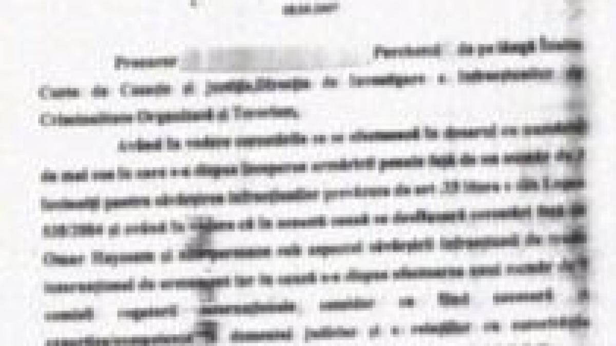 Document DIICOT: Omar Hayssam, suspect de trafic internaţional cu armament (VIDEO)