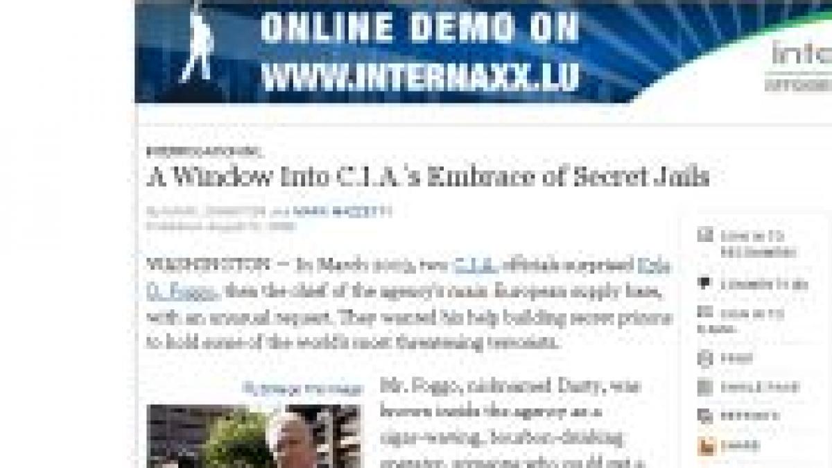 New York Times: Una din închisorile secrete ale CIA, construită pe o stradă aglomerată din Bucureşti
