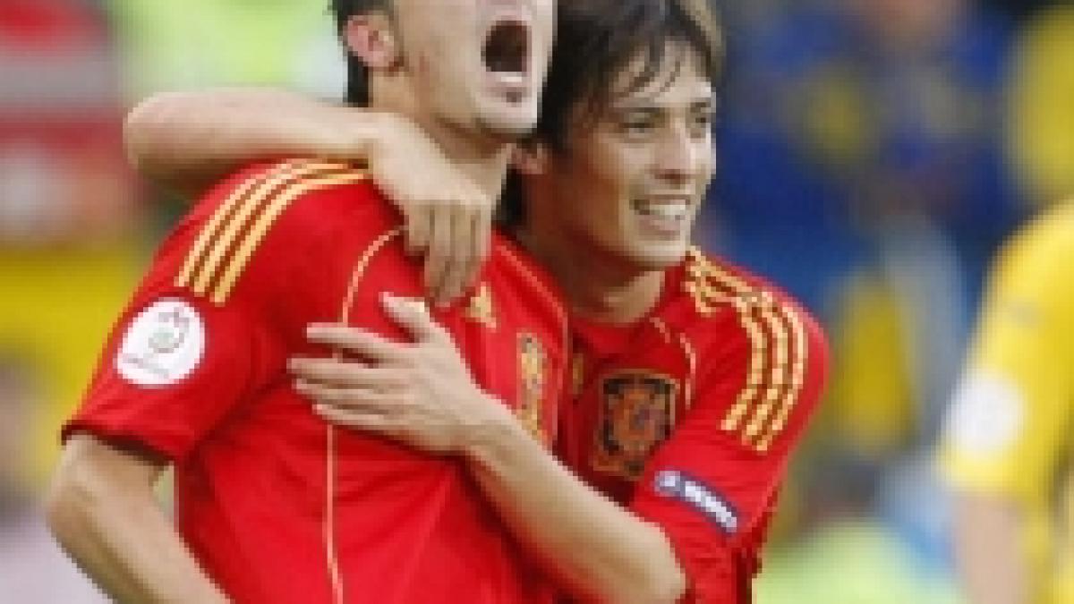 Spania- Belgia 5-0: Silva şi Villa reuşesc duble, iar ?furia roja? îşi menţine recordul de victorii. Rezultate calificări CM2010
