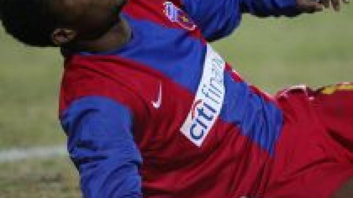 Emeghara s-a întors la Steaua. Nigerianul este refăcut şi speră la o revenire miraculoasă pe teren