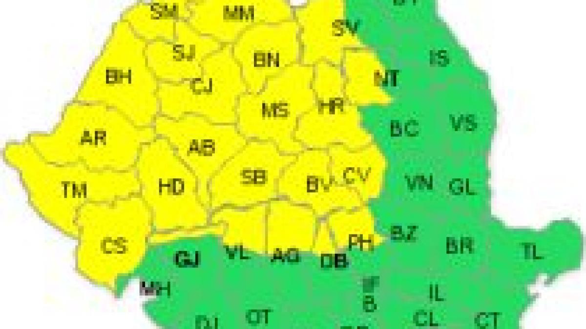 Meteorologii au restrâns atenţionarea de Cod Galben. Vezi prognoza meteo