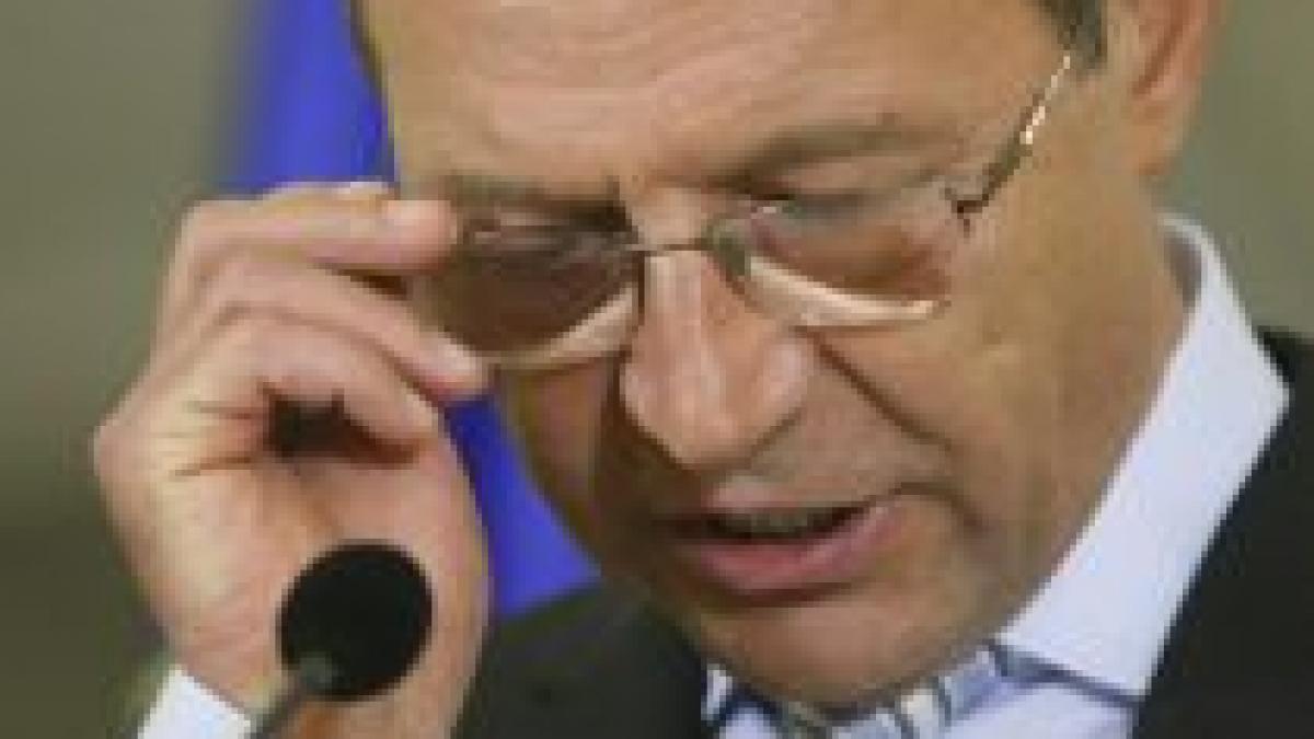 Traian Băsescu a recunoscut. Declaraţia privind dizolvarea Parlamentului a fost o eroare de exprimare