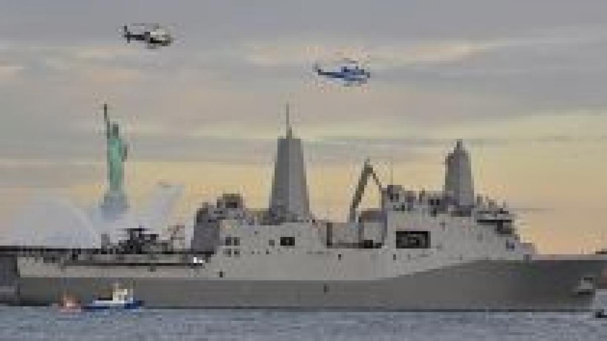 USS New York, nava construită cu resturi de la World Trade Center, va fi inaugurată sâmbătă (VIDEO)