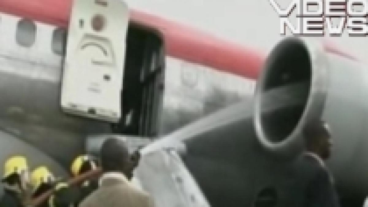 Tragedie aviatică, evitată în ultimul moment pe un aeroport din Congo (VIDEO)