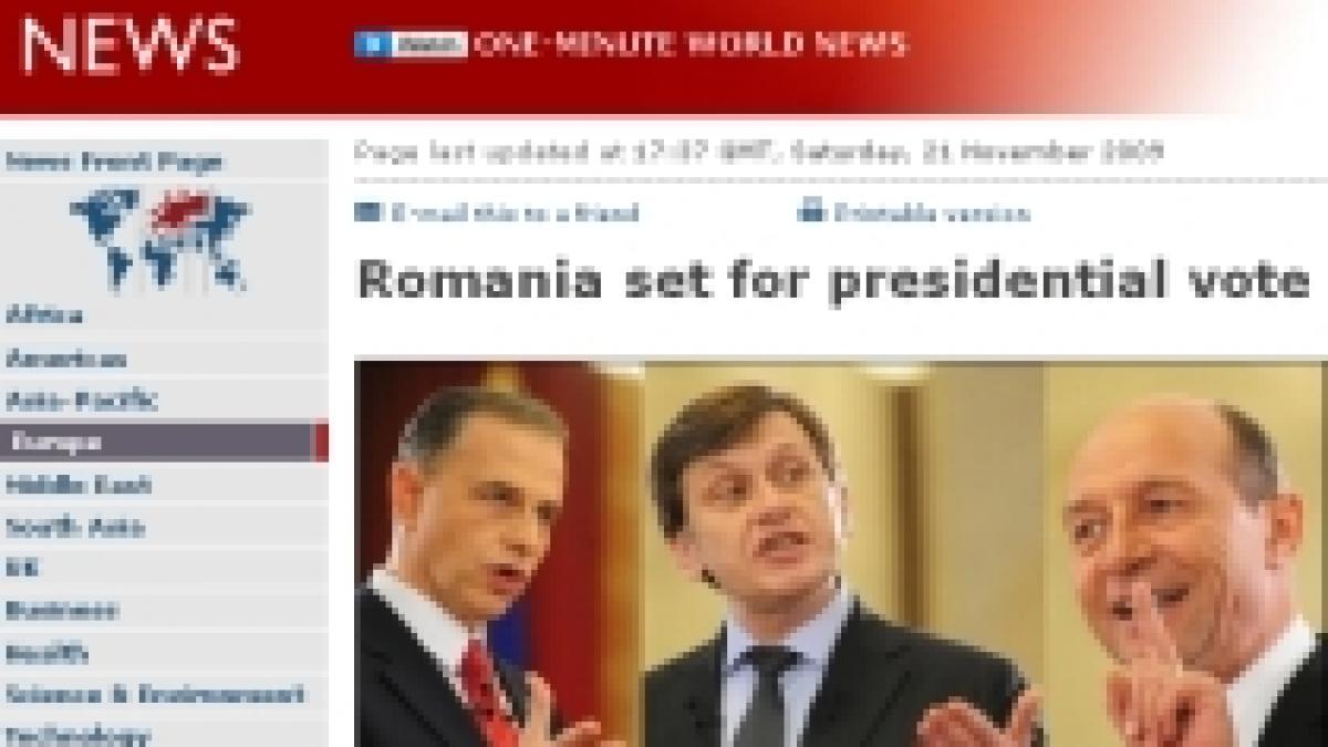 Alegerile prezidenţiale din România, în presa internaţională