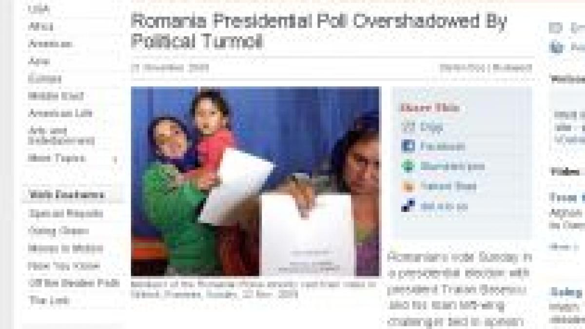 Alegerile în presa străină. Voice of America: "Scrutinul românesc, umbrit de criza economică"