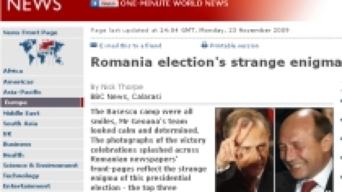 BBC, despre alegerile din România: Rezultatul este în mâinile votanţilor lui Antonescu