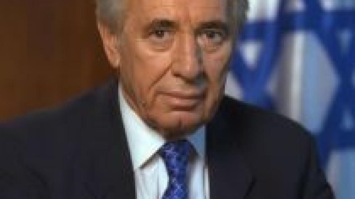 Shimon Peres susţine soluţia unui stat palestinian
