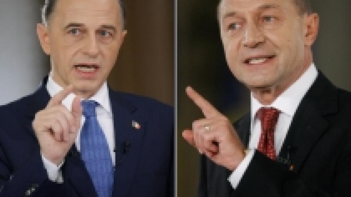 Băsescu şi Geoană, despre relaţia cu Guvernul şi Parlamentul: Udrea şi Vanghelie, mingi de atac (VIDEO)