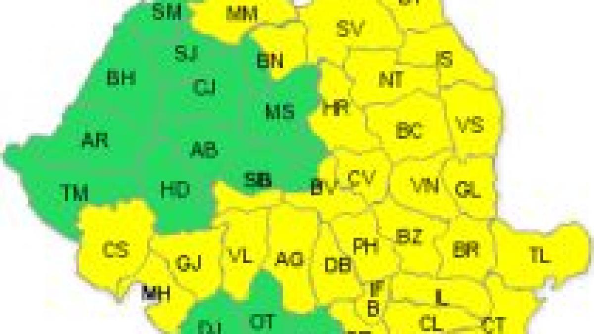 Atenţionarea cod galben de ninsori se extinde. Vezi prognoza meteo