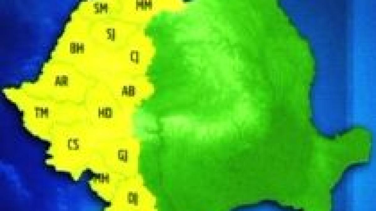 Cod Galben de inundaţii, în 13 judeţe. Vezi râurile vizate şi prognoza meteo
