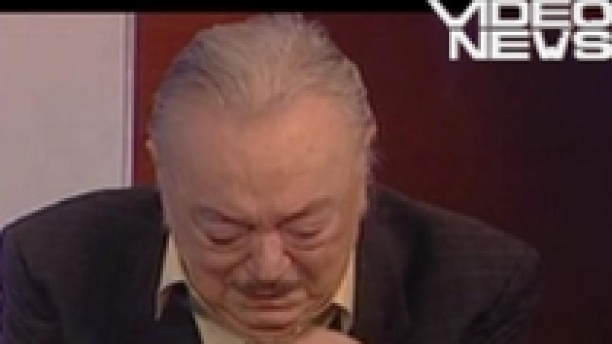 Marele actor Ion Lucian, în lacrimi la Sinteza Zilei din cauza legii pensiilor (VIDEO)