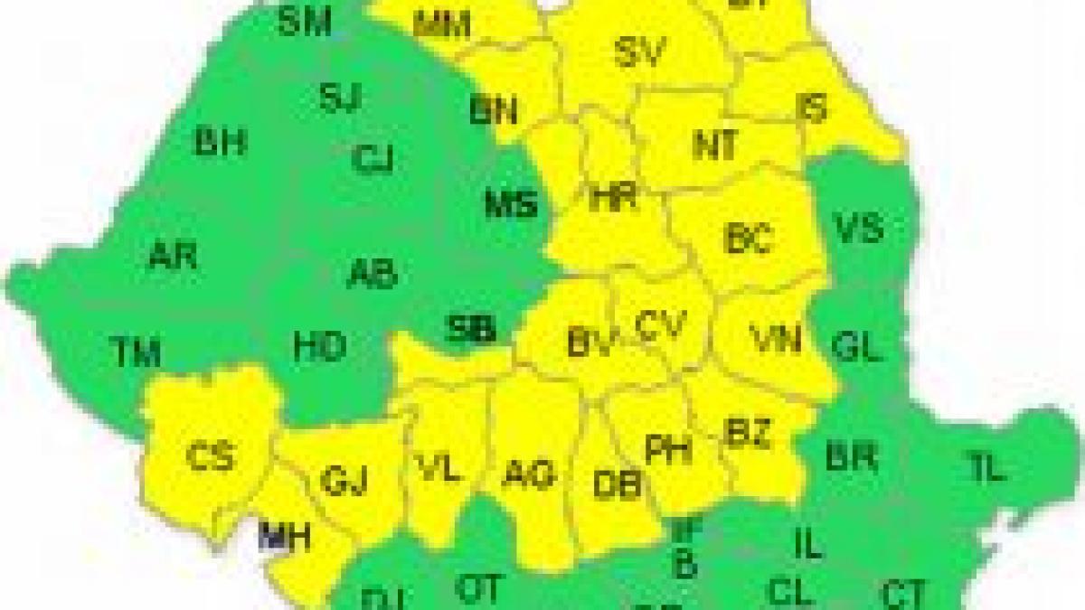 Cod Galben de ninsori şi viscol în mai multe judeţe. Vezi zonele vizate şi prognoza meteo de weekend
