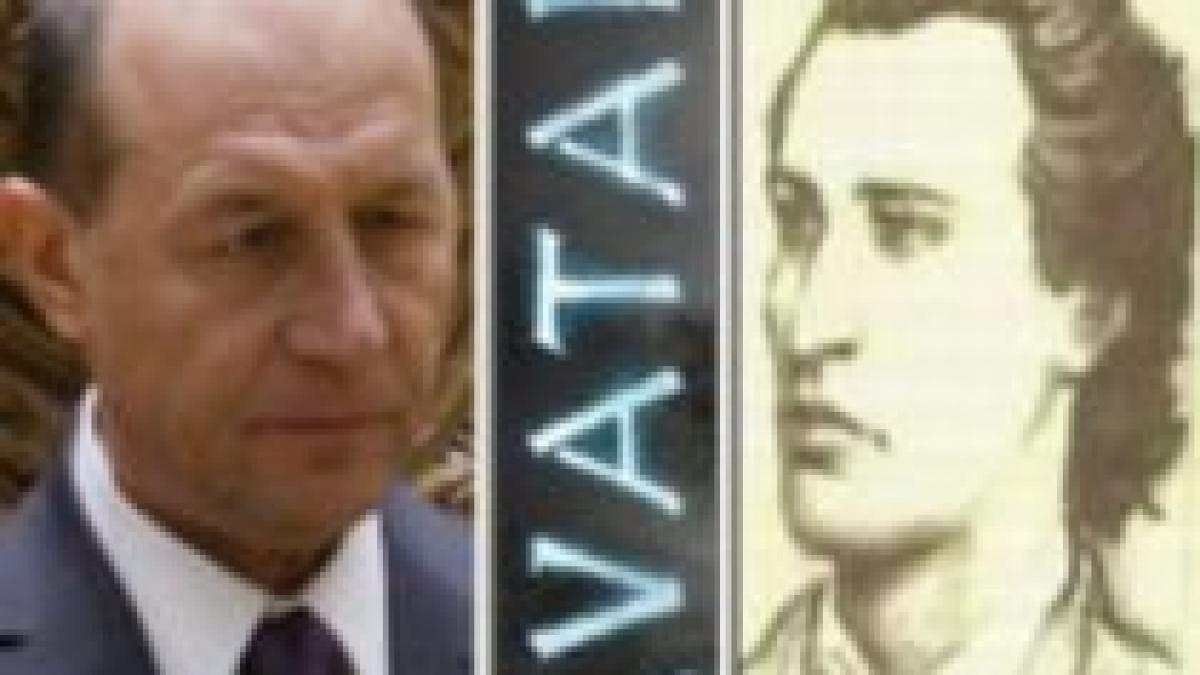 Cum a ajuns Traian Băsescu avatarul lui Mihai Eminescu. Şeful statului, alături de Iorga, Călinescu şi Noica (FOTO)
