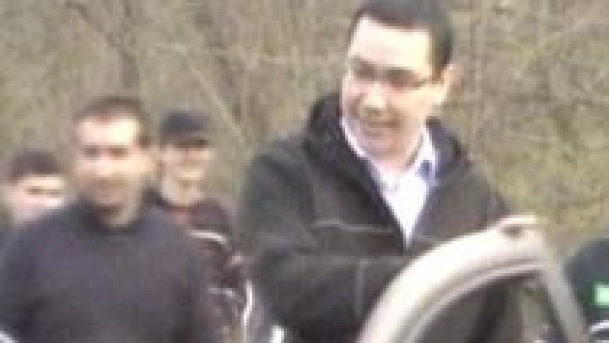 Victor Ponta, la antrenamente pentru Raliul Braşovului (VIDEO)