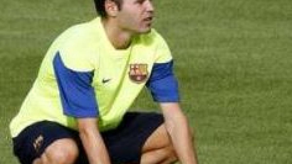 Iniesta s-a accidentat la antrenament şi ratează meciurile cu Inter din Liga Campionilor