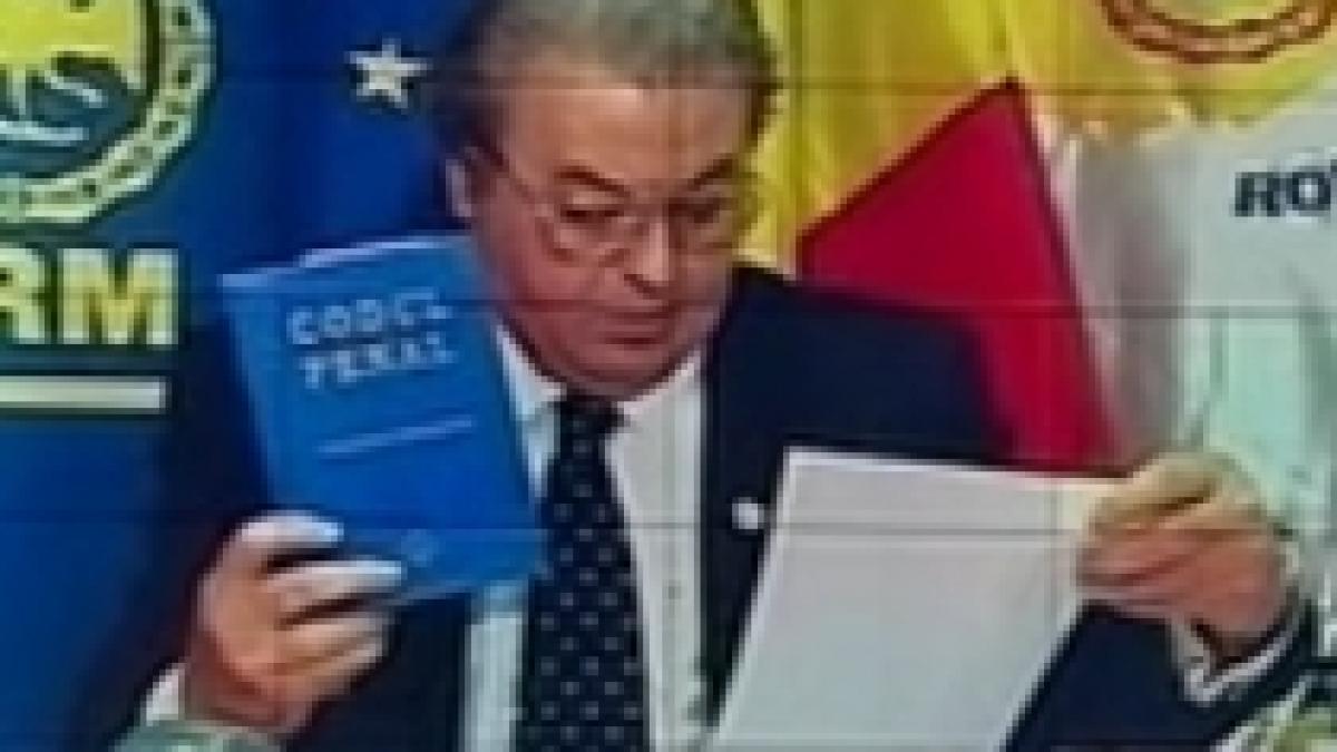 CV Tudor:  Voi depune plângere penală împotriva lui Traian Băsescu pe care îl acuz de genocid (VIDEO)