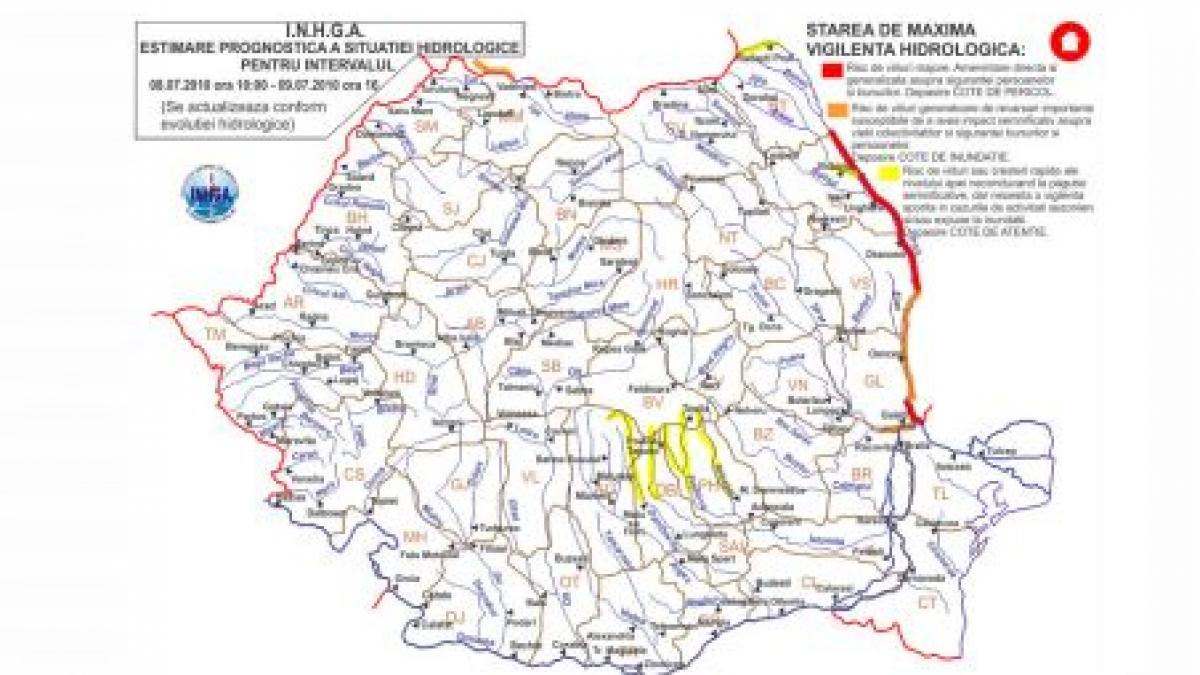 Hidrologii menţin avertizarea Cod Roşu de inundaţii pe Prut