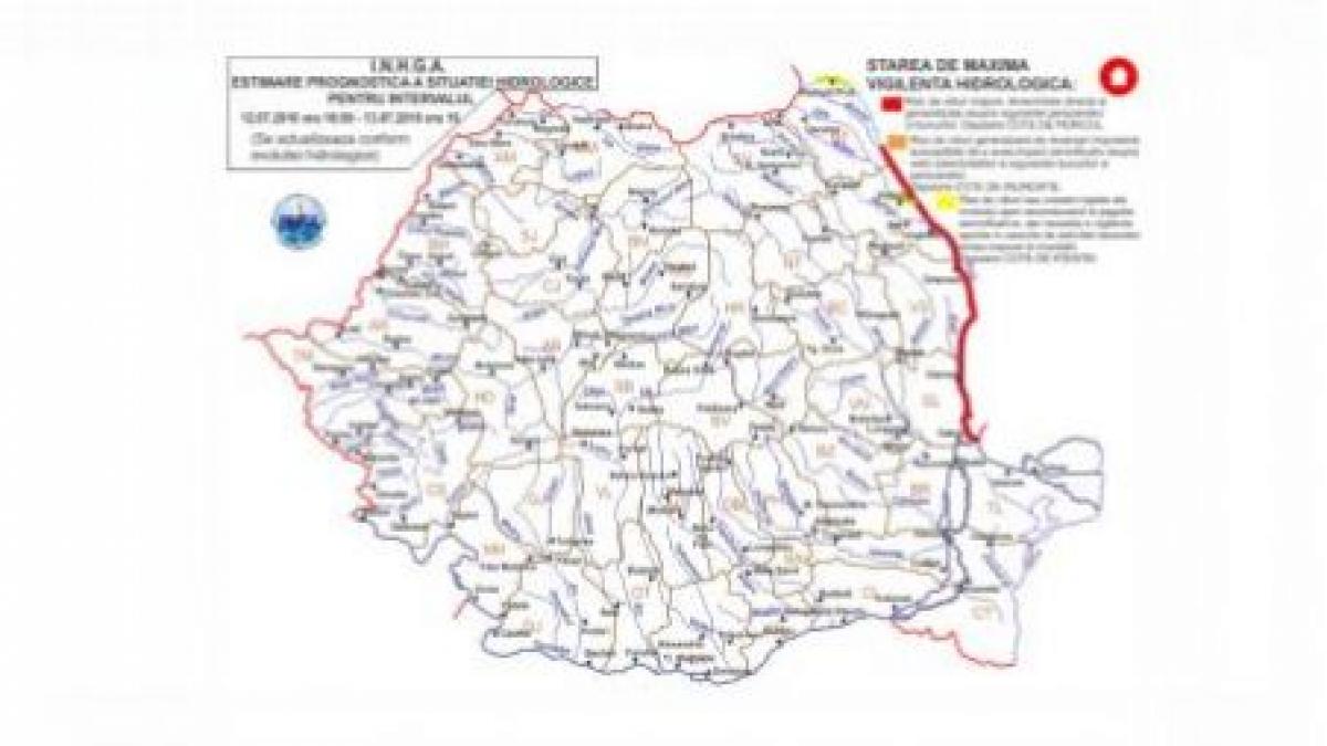 Hidrologii menţin Codul Roşu şi Codul Galben pe râul Prut