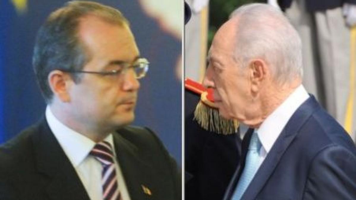 Boc, către Peres: Guvernul împărtăşeşte opinia lui Băsescu privind Orientul Mijlociu