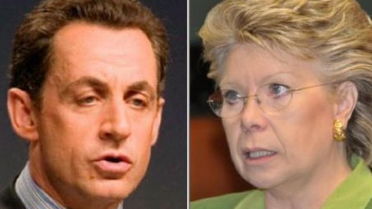 Sarkozy i-a sugerat comisarului Viviane Reding să ia toţi romii în ţara sa natală