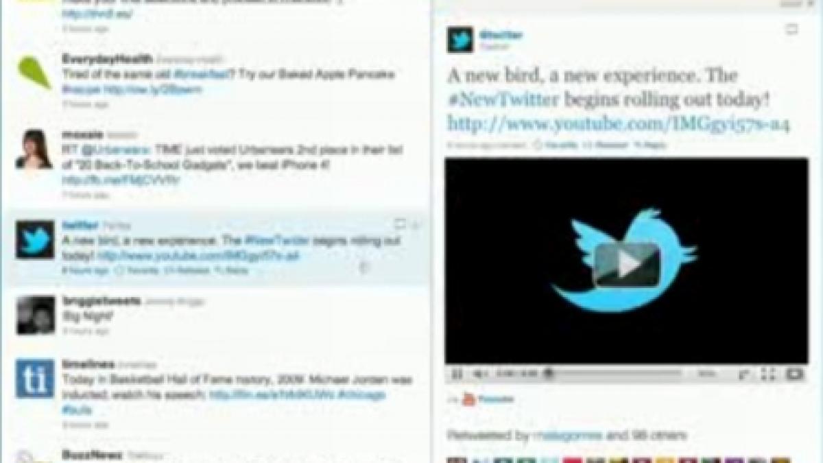 Twitter anunţă relansarea site-ului, care primeşte un nou design (VIDEO)