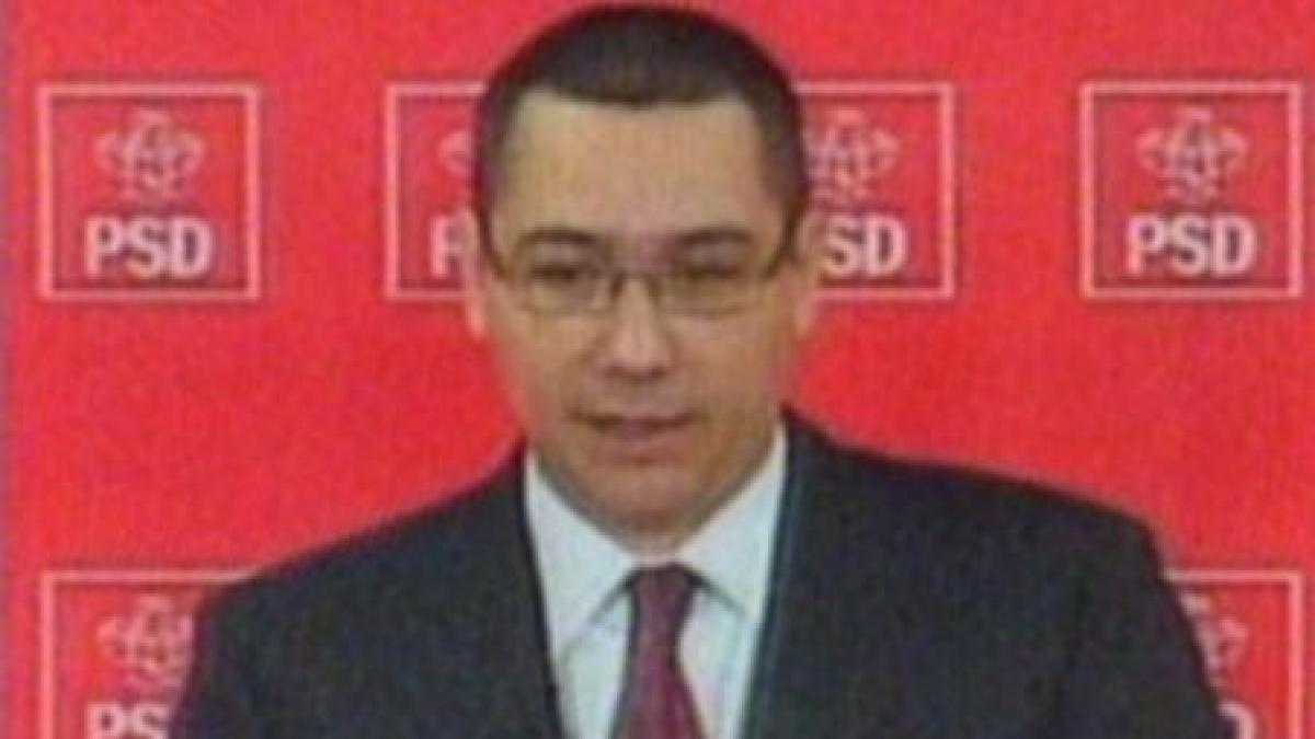 Ponta: Răsturnarea Cabinetului Boc şi formarea unui guvern de criză, prioritare pentru PSD (VIDEO)