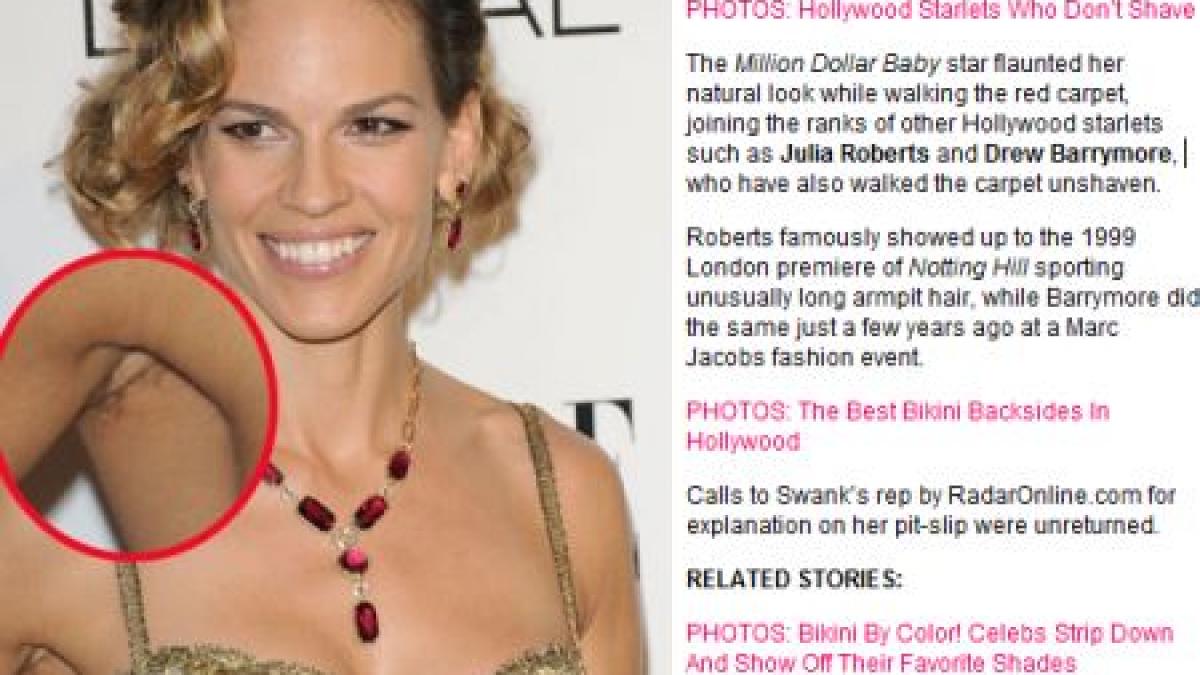 Look oripilant: Hilary Swank, cu păr la subraţ pe covorul roşu