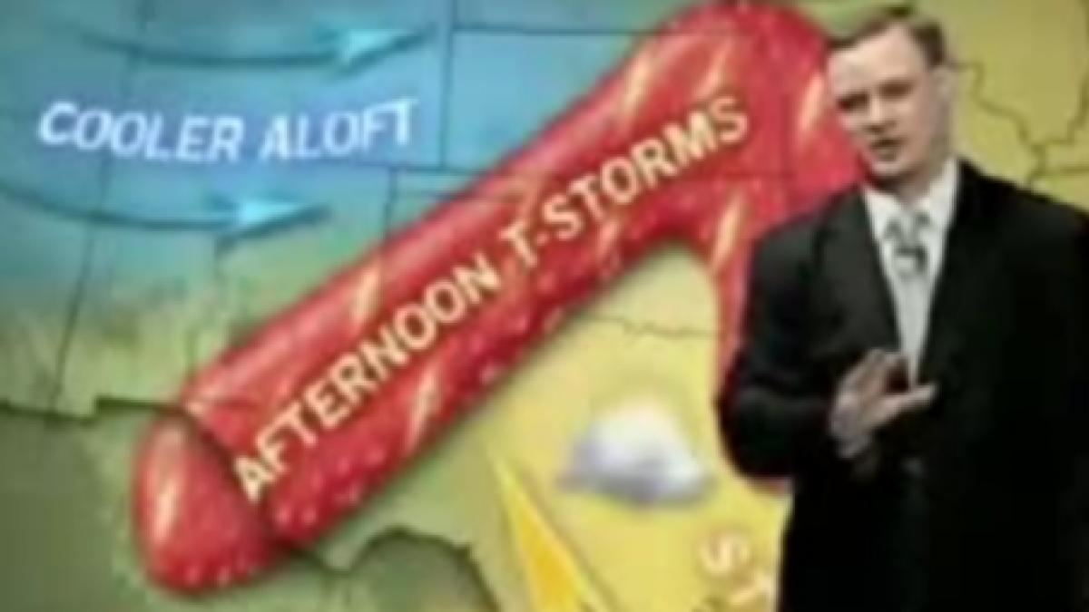 Hartă meteo în formă de penis