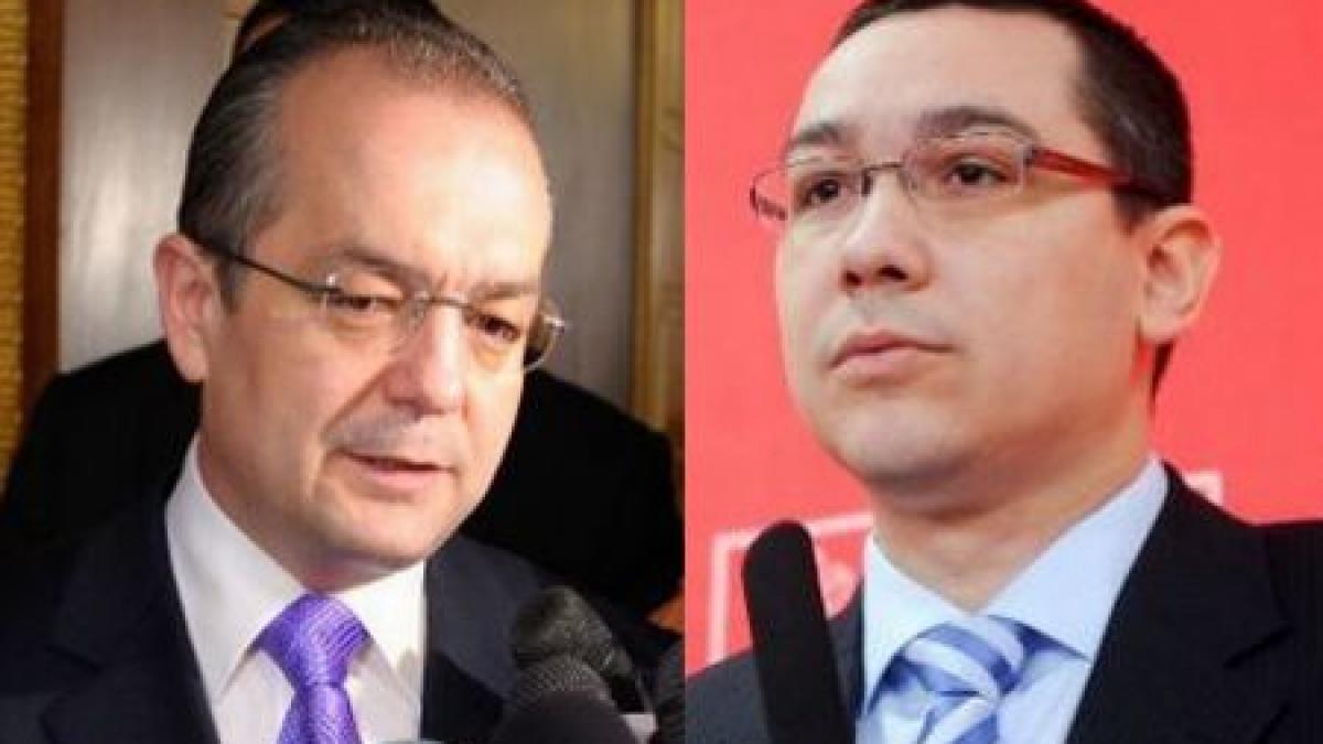 Boc îl atacă pe Ponta: A cumpărat parlamentari pentru moţiune şi s-a autodenunţat