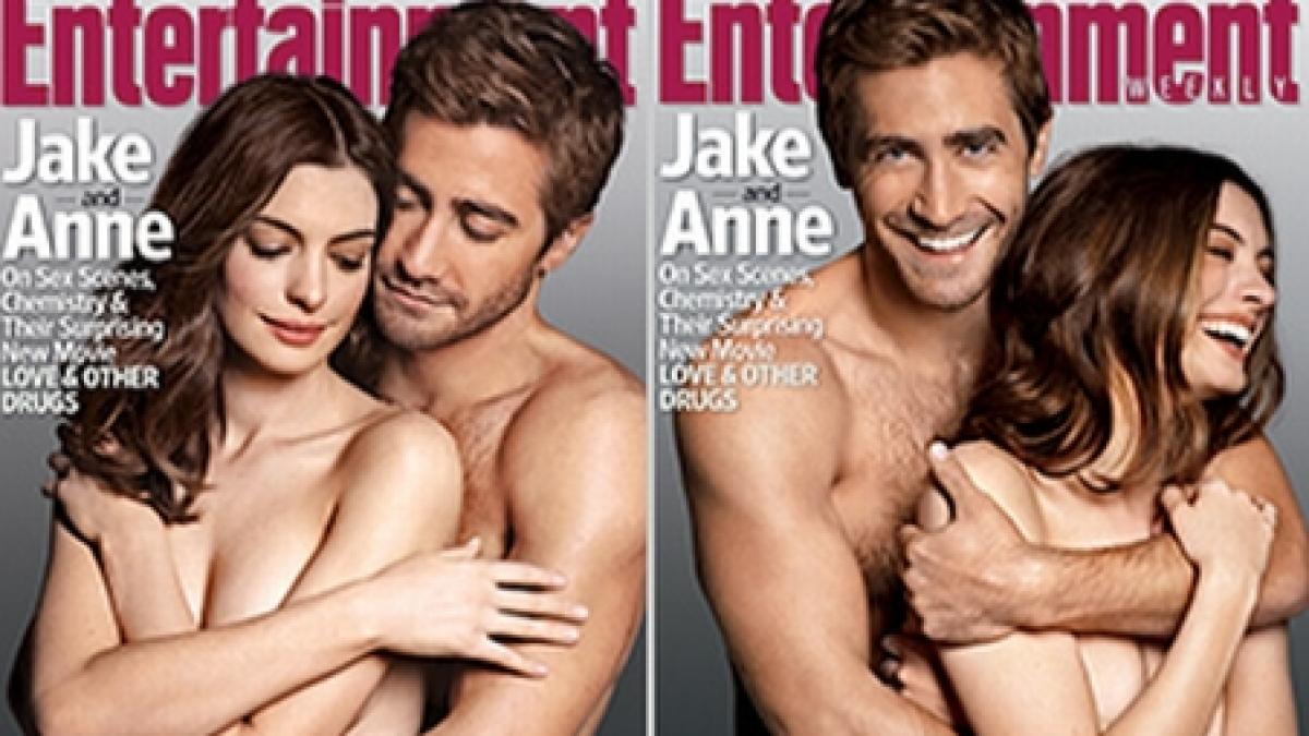 Anne Hathaway şi Jake Gyllenhaal au pozat nud pentru revista Entertainment Weekly