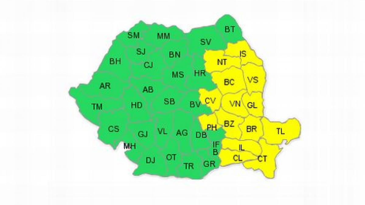 Cod Galben de ninsori şi viscol pentru 14 judeţe. În Capitală ar putea să ningă sâmbătă noapte