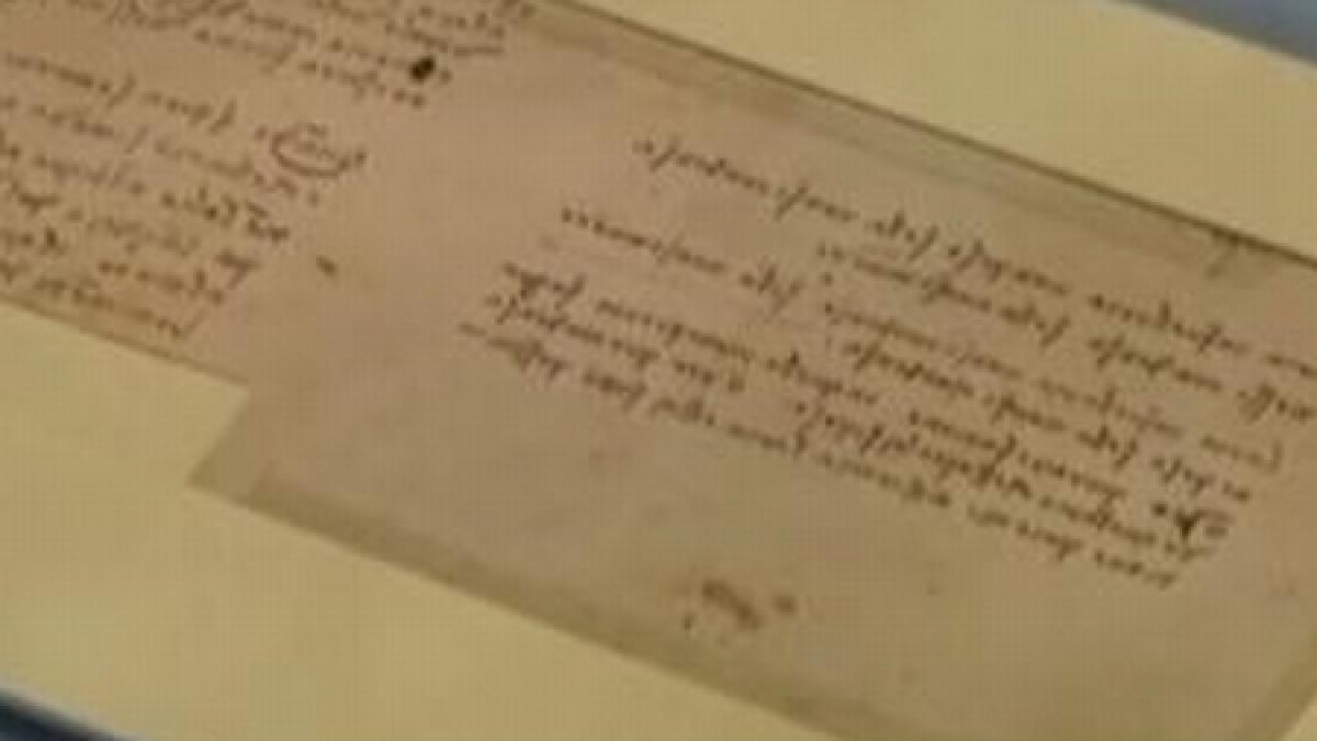 Manuscris al lui Leonardo Da Vinci, descoperit în arhiva unui oraş francez 