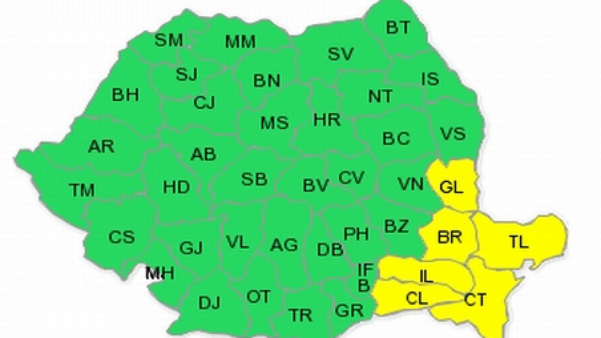 Atenţionare cod galben de viscol şi ninsoare, începând cu ora 20:00. Vezi zonele vizate