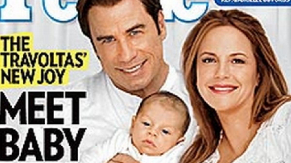 Bebeluşul de 7 săptămâni al lui John Travolta, pe coperta revistei People