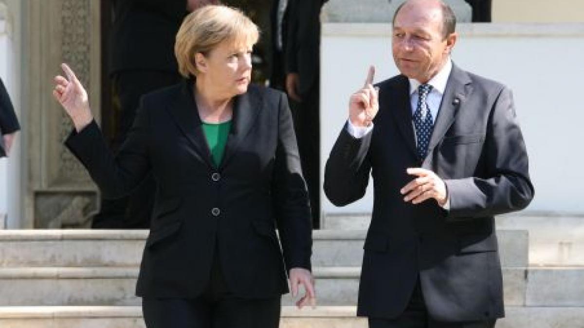 Băsescu şi Merkel, posibile discuţii pe tema Schengen, la summitul european de la Bruxelles